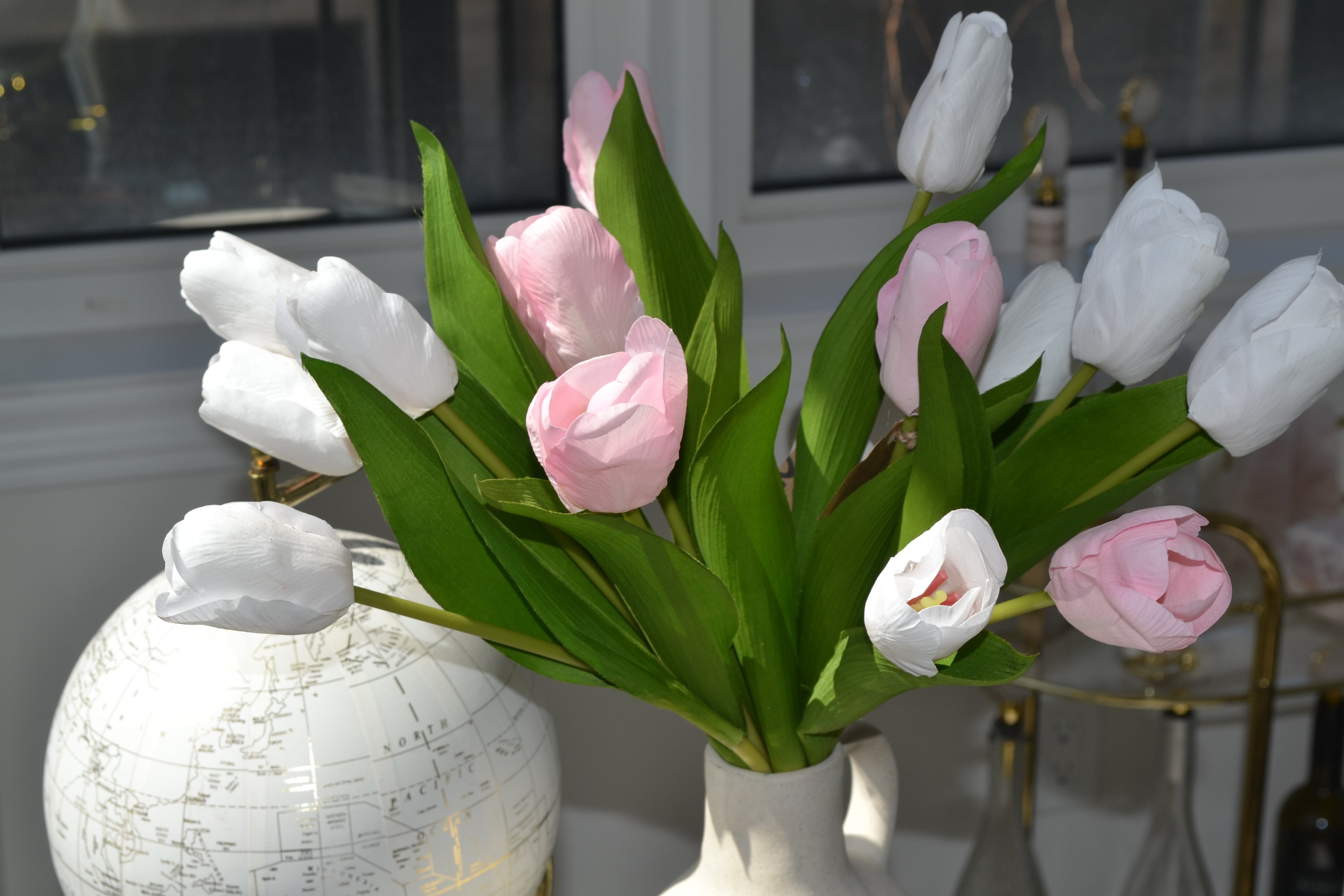 beautiful real touch soft tulips petal